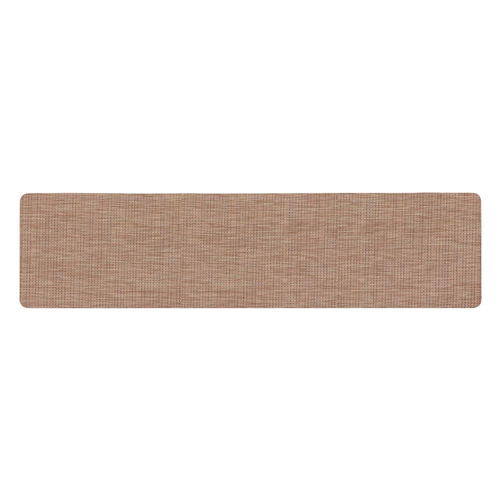 

Bestco Kitchen Mat, Wipeable PVC Textile-Look, Glass Brown, 45 x 180 cm, Water-Repellent, Antibacterial, ND-6291