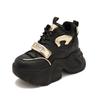 Fashion 9CM Microfiber Leather Autumn Casual Spring Platform Wedge Flats Fashion Chunky Sneakers Women Vulcanize Winter Shoes