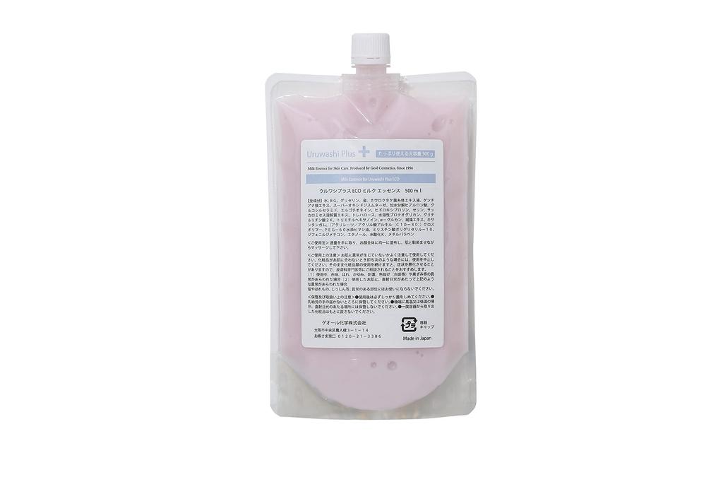 Uruwashi Plus ECO Milk o dużej pojemności 500g i głęboko Essence, balsam. Potwierdzony naukowo, nawilżający, bezzapachowy, nawilżający.