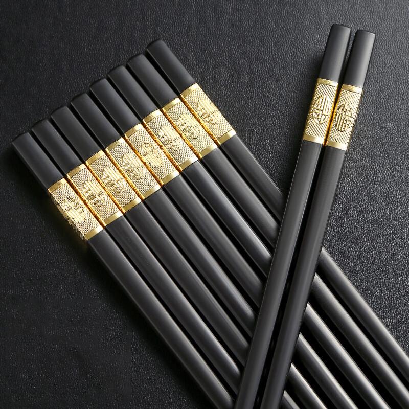 Lufenglai Golden Fortune Alloy Chopsticks Set