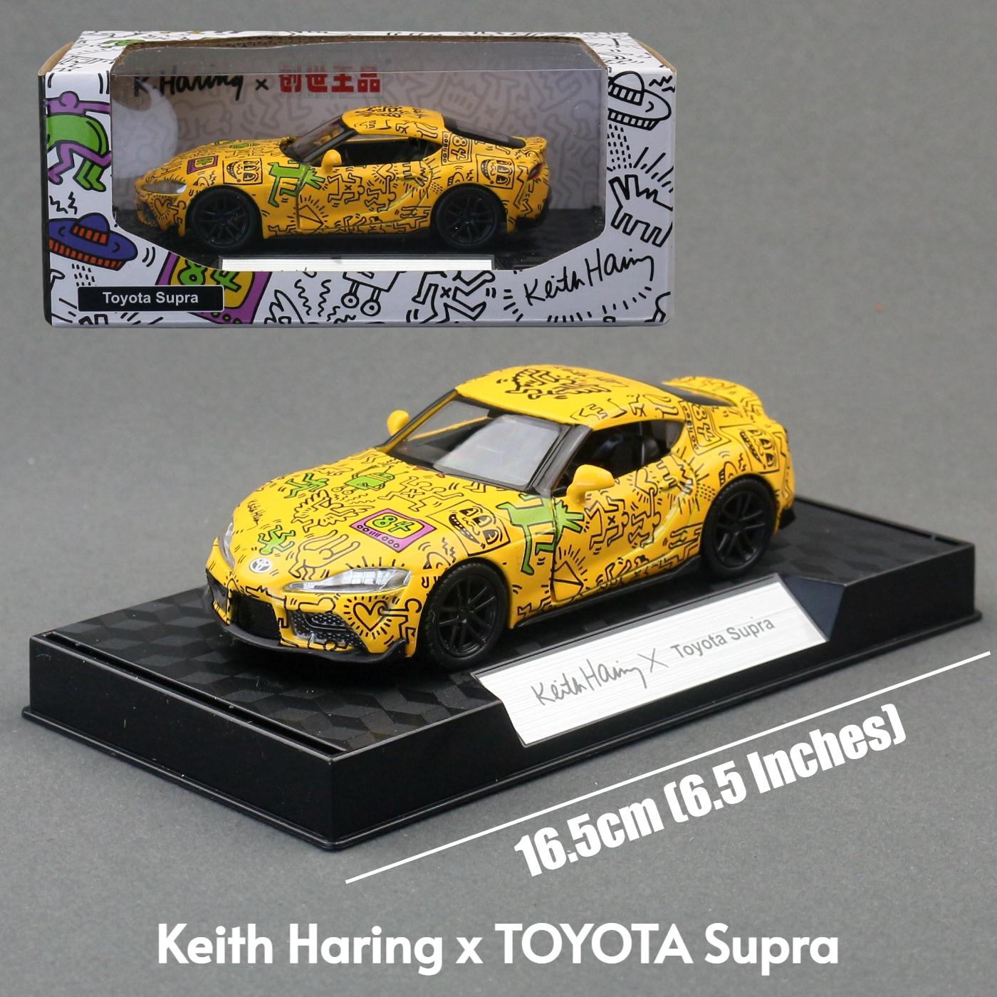 Rmz City X Keith Haring 1/36 Spielzeugauto Modell Volkswagen Toyota Bentley Maserati Druckguss Metall Miniatur Sammlung Geschenk Kinder