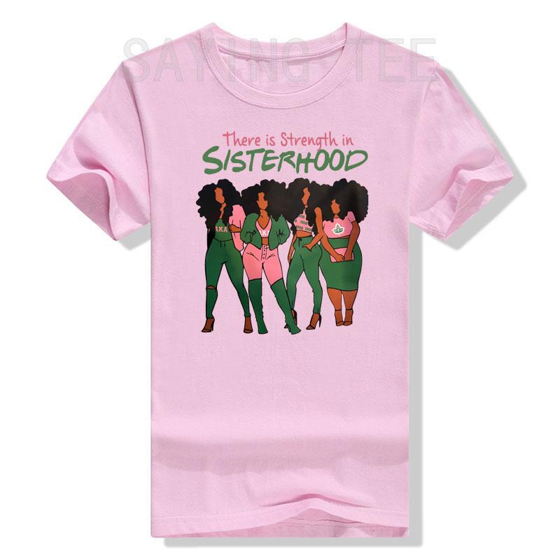 There Is Strength In Sisterhood Black History Melanin Queen T-Shirt African American Sisters Graphic Tee Top Afro Sistas Clothes