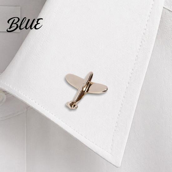 Collar Button Brooch Men Suit Brooch Airplane Design Lapel Pin