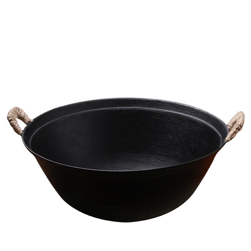 Xiaolaoda Traditional Non-Coated Cast Iron Double-Handle Wok