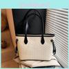 Grass City Weaving Women Bag Soft Pu Material Inner Pocket Work Travel Bags