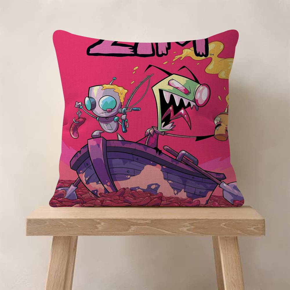 IInvader ZZim Cartoon Movie Pillowcase Toon Gift Cushion Cover Bedroom Home Sofa Chair Seat Decor Pillow Case