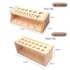 Buchenholz Mehrloch Werkzeughalter & Aufbewahrungsbox für Leder Nähwerkzeuge
