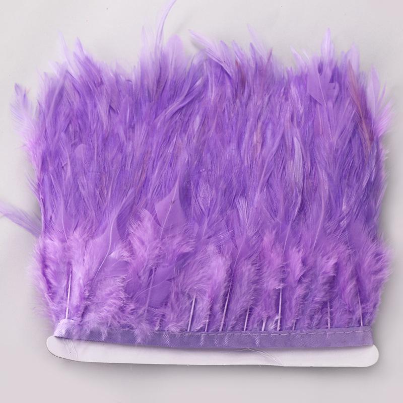 Sharp Chicken Feather Trim Fabric: White & Colored Strips, Hot Selling Cross-Border Fabric Tape.