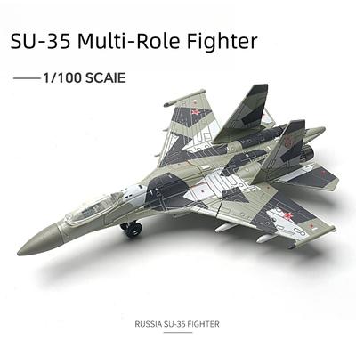 1:100 Ruský víceúčelový stíhací letoun SU-35 Model Kreativní vojenská série Stavebnice Dekorace Sestavené hračky Pro kluky Vánoční dárky