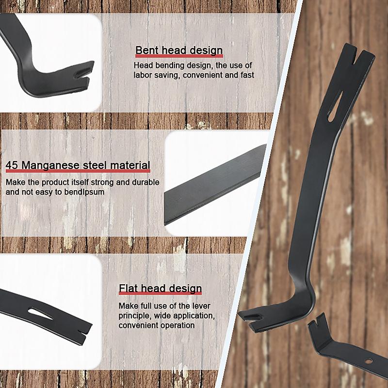 Instrument cu rangă de mână Dispozitiv de îndepărtare a capselor multifuncțional Tractor de unghii Bară de levier pentru tăierea decorațiunii ferestrelor de lucru