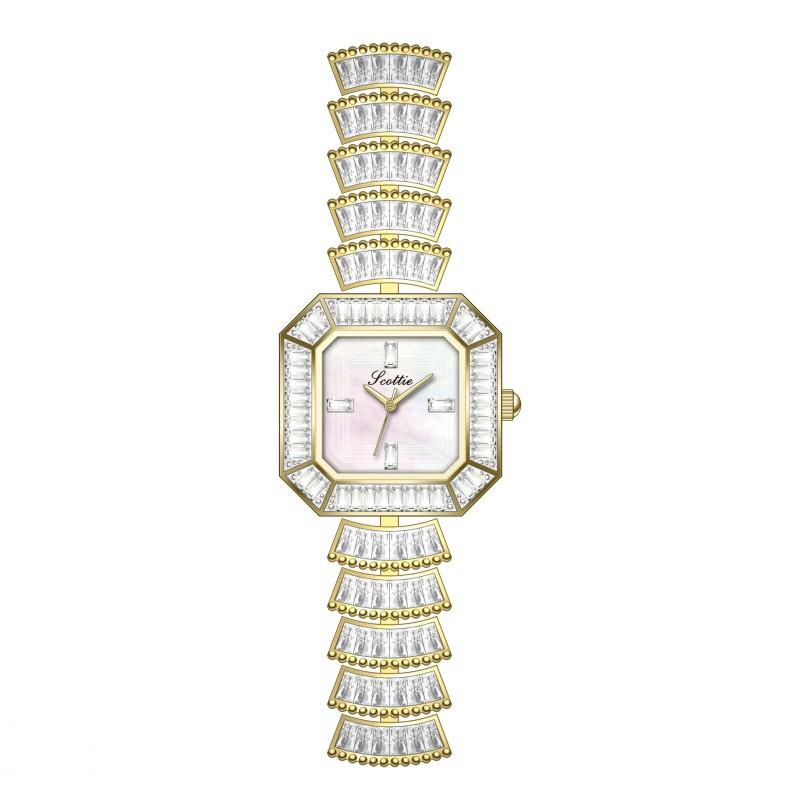 Fashion Square Women'S Watch Steel Belt Temperament Diamond Inlaid Personality Trend Casual Women'S Watch Simple Style