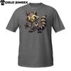 Angry Raccoon T-Shirt | Evil Cartoon Trash Panda with Fangs and Claws