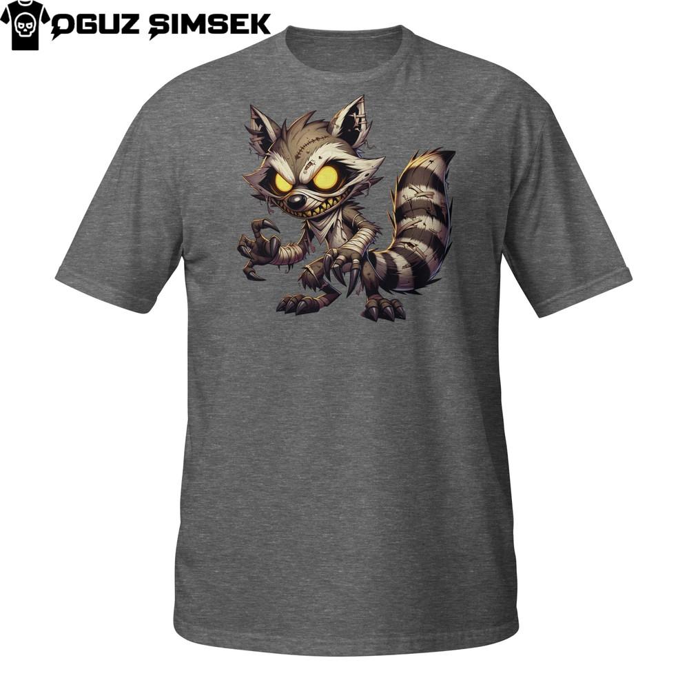 Angry Raccoon T-Shirt | Evil Cartoon Trash Panda with Fangs and Claws