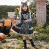 Halloween costume children loli lace dress dark goth witch girls lolita maid