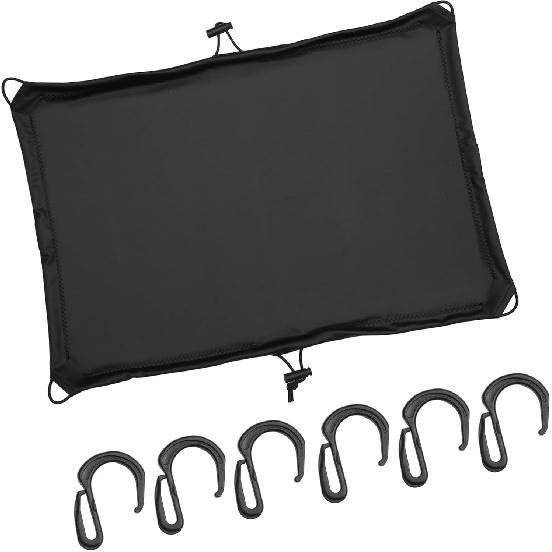 

1 Set Motorcycle Luggage Net Helmet Cover 24 x17 Elastic Waterproof Trunk Cover with 6 Hooks Universal Auto Replacement Parts