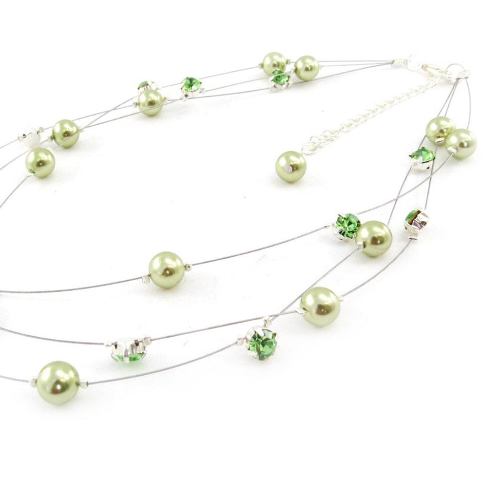 Les Trésors De Lily [J1213] - Green 'Sissi' Necklace