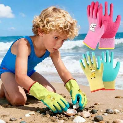 Waterproof Kids Work Gloves Non-Slip Gardening Protective Gloves Garden Work Gloves  Garden Work