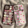 Pink Flowers Heart Print Clear Phone Case for Redmi Note 11 12 13 14 Pro Plus 5G Redmi 12C 13C 14C 4G Xiaomi Poco X6 X5 Cover