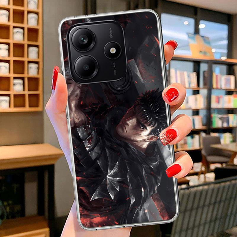 Black White G-Guts B-Berserks Phone Case For Xiaomi Redmi Note 15 14 13 12 11 10 Pro Plus 14S 12S 11S 11T 11E 10S Soft Fundas Sh