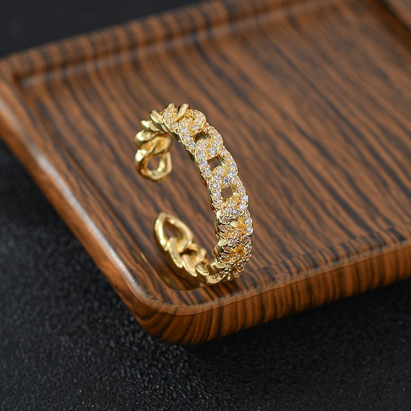 Luxury Zircon Twist Design Gold Silvery Colour Ring For Woman Korean Wedding Party Unusual Finger Rings Fashion Jewelry