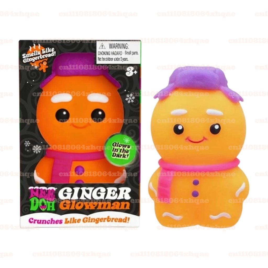 NeeDoh Squishmas Ginger Glowman ULTRA SUPER RARE New In Sealed Box for Focus ADHD Office Desk Calming Gadget Random Color1pcs