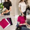 ins women's loose t-shirt women's summer 2026 Korean version of the new slim-fit solid color women's t-shirt