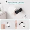 Bathroom Toilet Paper Holder, Modern Matte Black Tissue Roll Holder Wall Mounted, 5 Inch Paper Towel Holder Easy Install for Kitchen Washroom