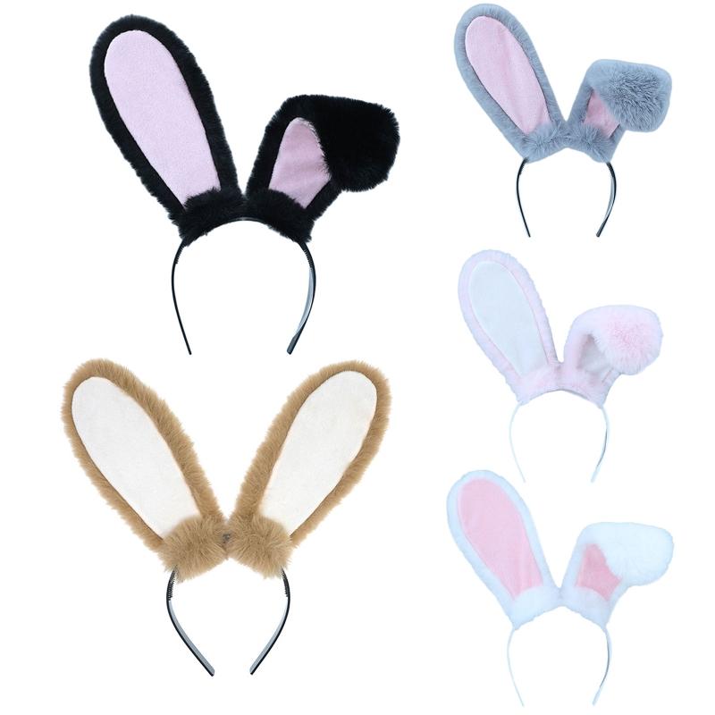 Long Rabbit Ear Hair Band Bunny Headband Festival Party Lolita Hair Band Bunny Cosplay Headdress Birthday Gift