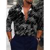 Spring and Autumn New Men's Men's Long Sleeve Shirt Casual Printed Shirt