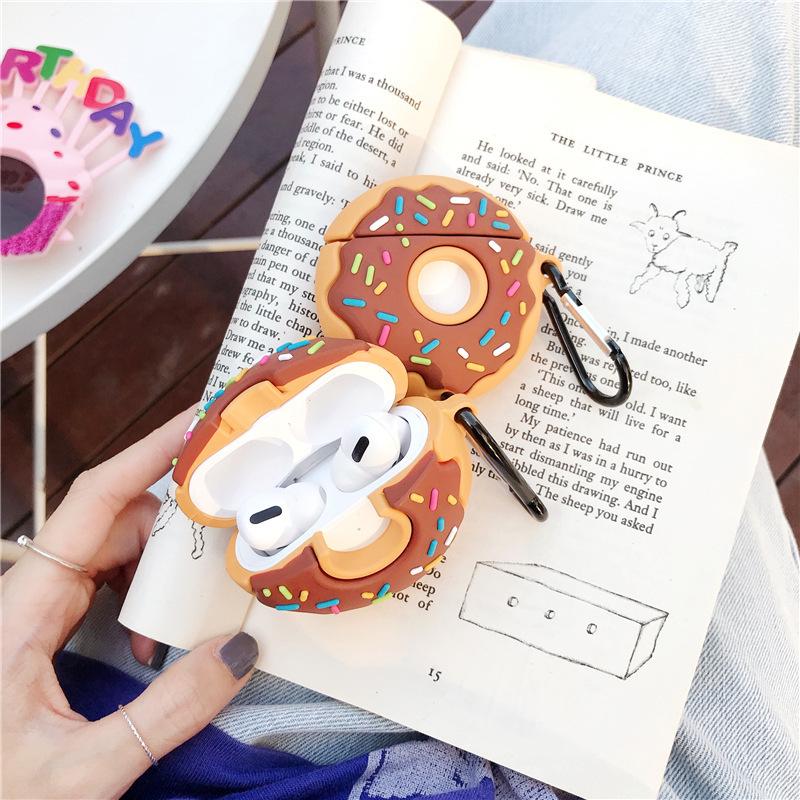 Creative donut apple AirPods pro bluetooth wireless earphone cover 1/1 generation silicone anti-drop soft case