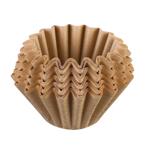 Disposable Wave Paper Coffee Filters, 50 Sheets, Unbleached, 4.5cm Diameter, 5.5/7cm Height, High-Efficiency Coffee Filters, Unbleached, Food-Grade, S