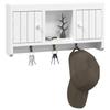 350631 vidaXL Armoire à clés Blanc 40x8,5x20 cm Bois d'ingénierie et acier