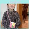 Adorable Colorful Cartoon Coin Purse For Kids With Floral Design And Knit Material