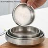 Flat 201/304 Stainless Steel Dish Plate Cooking Noodles Bowl Thickened Dinner Plate Seasoning For Kitchen Restaurant Tableware