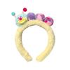 Caterpillar Headband Girls Plush Texture Cartoon Shape Rich Color Makeup Wash Face Hair Hoop Hair Fixing Accessory