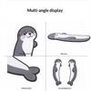 Cute Seal Toilet Seat Cushion Soft Warm Waterproof Washable Traceless Installation For Home Bathroom All Seasons Use