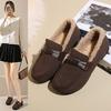 Cloth Shoes Velvet Cotton Shoes Winter Soft Sole Warm Grandma Shoes Flat Casual Beanie Shoes