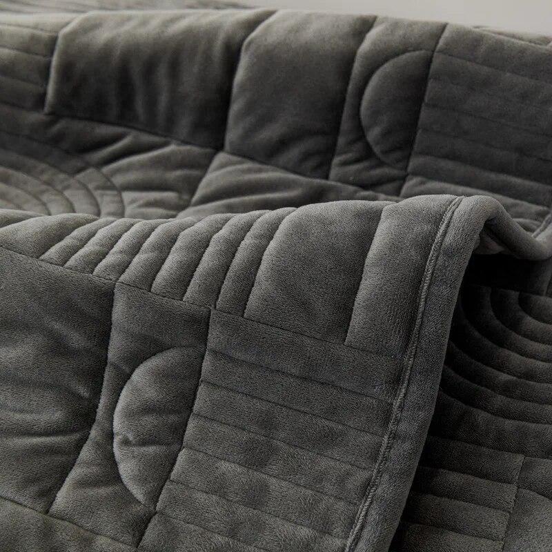 Tykke plysj sofatrekk til stuen Sklisikker vinter varm sofa Pute Lounge Universal seksjonssofa Håndkle hjemmeinnredning