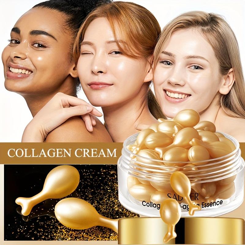30pcs Collagen Cream Moisturizing Hydrating  Capsule Essence Anti-aging Facial Moisturizing Brightening Firming Facial Essence Skincare