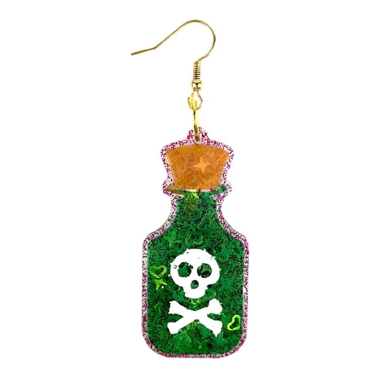 Wine Glass Pendant Resin Mold Skull for Head Earring Pendant Mold Halloween Jewe