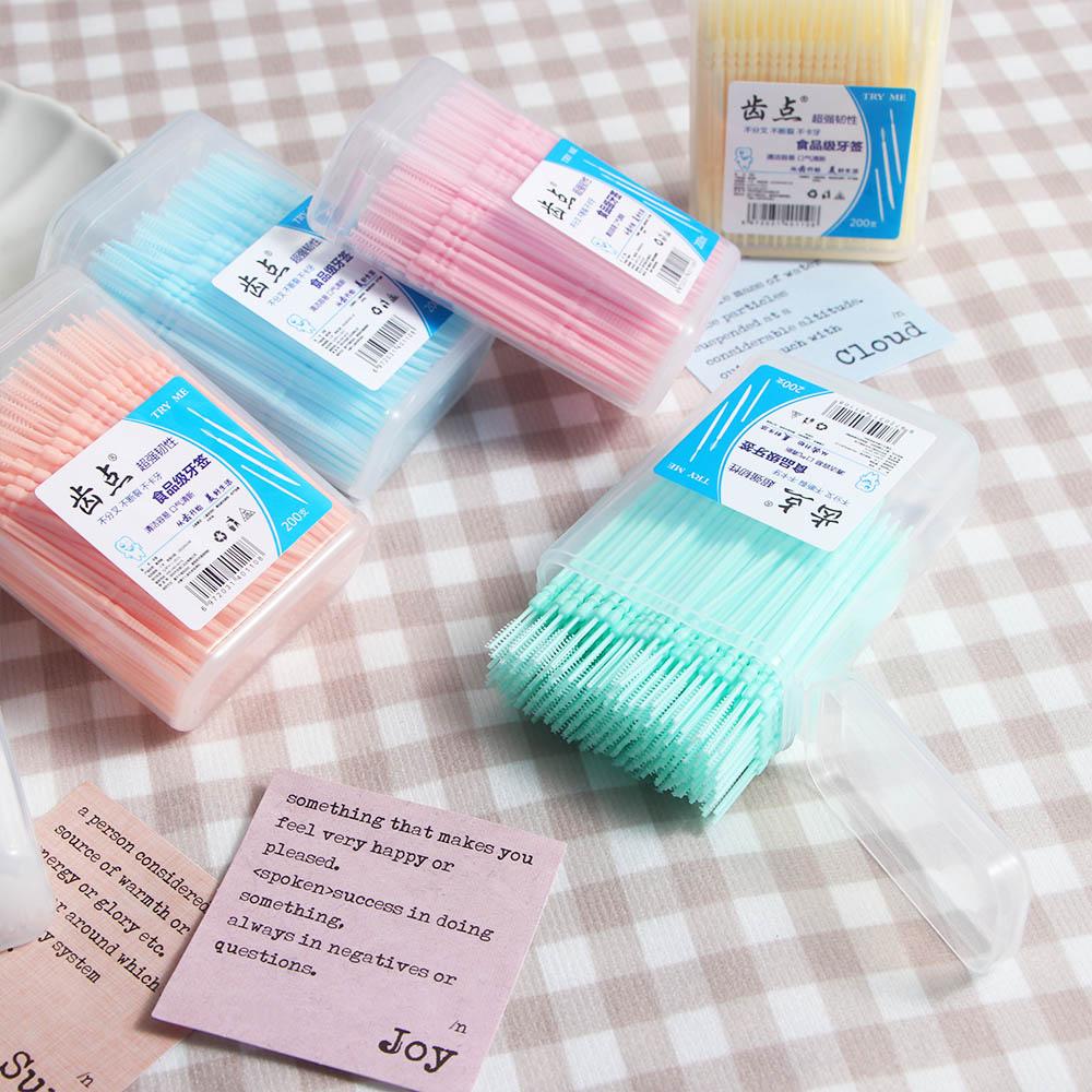 Clean Teeth Food Residue Oral Care Toothpick Brush Double-head Interdental Brush Dental Floss Pick