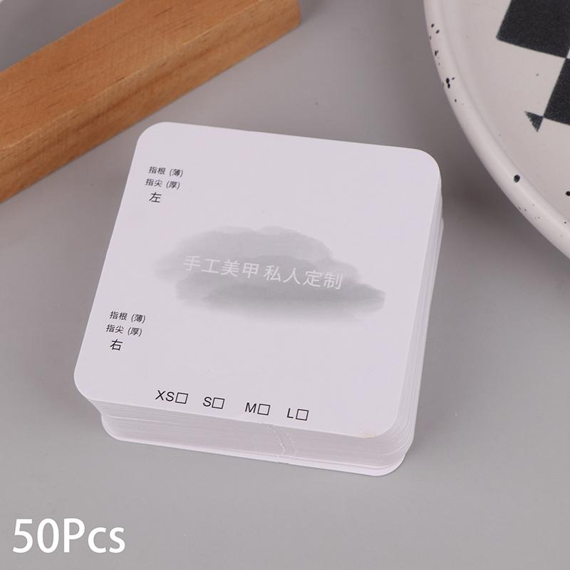 50Pcs Press-On Nail Packaging Display Swatch Card Simple Style False Nail Design Manicure Sample Display Salon