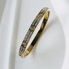 New Design Stainless Steel Zircon Inlaid Bracelets & Bangles for Women Gold Silver Color Waterproof Luxury Brand Jewelry Gifts