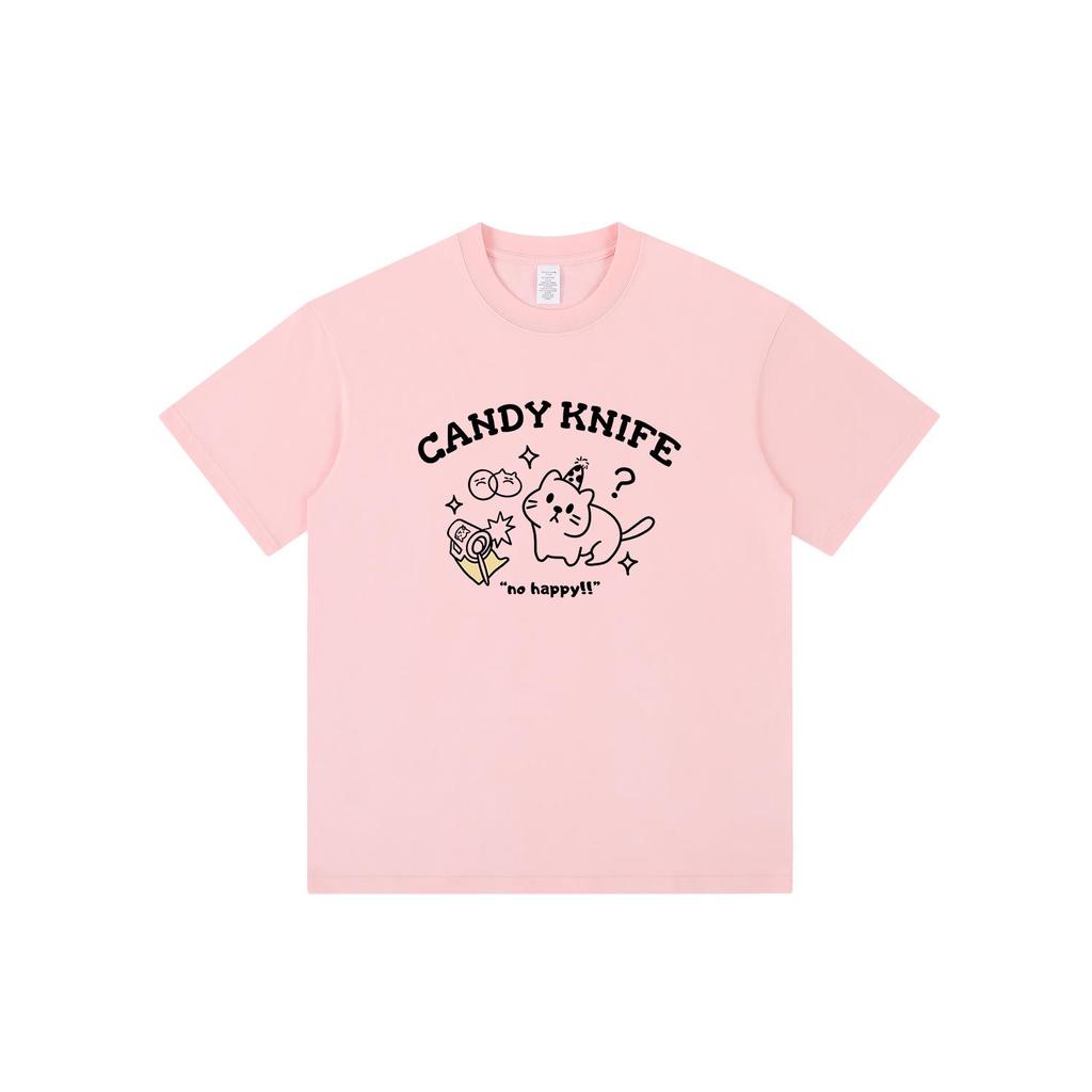 Women's Summer Loose Fit Cute Cartoon Print Cotton T-Shirt 