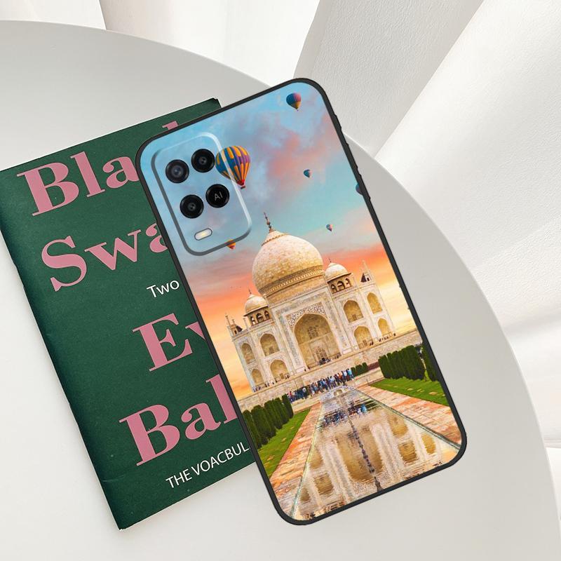 Taj Mahal India Mausoleum Case For Oppo A52 A72 A76 A96 A54 A74 A94 A54S A57S A58 A78 A98 A57 A77 A15 A16 A17 Cover