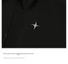 Giacca da Uomo Versatile con Distintivo a Stella e Collo a Polo: Ispirazione Europea e Americana, Stile Motociclistico Casual