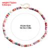 Bohemian Resort Beach Wind Colorful Pottery Sheet Beaded Necklace Women'S Wind Bracelet Charm