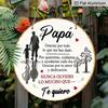 2D Flat Father's Day Themed Aluminum Decorative Signs and Plaques In Various Sizes. Featuring A Spanish Father-son Silhouette, These Are Ideal for