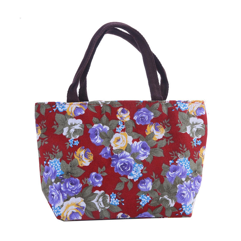 Vintage Printed Tote Bag for Women Fashion Large Capacity Shopping Shoulder Handbag