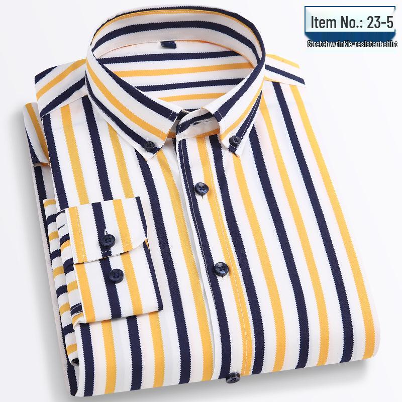 Men's Striped Non-Iron Long Sleeve Shirt—Spring/Summer Collection
